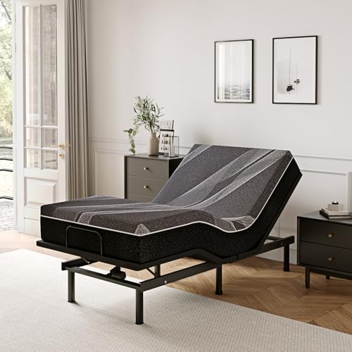 Adjustable Bed Frame with Mattress Bundle