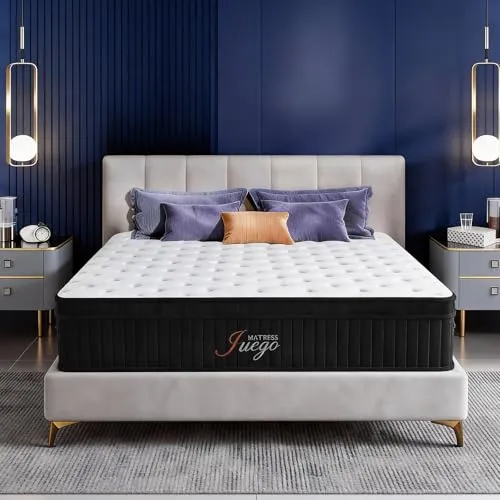 Juego 12 inch Full Size Mattress，Cooling Hybrid Mattress for All Sleepers